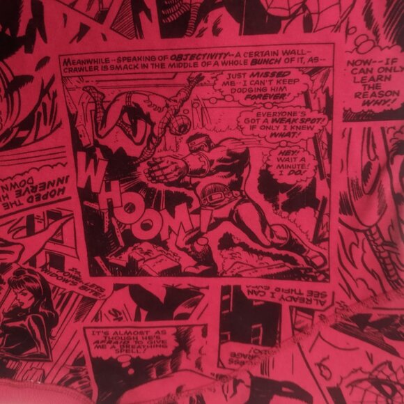 Marvel Comic Heroes Reversible Sweatshirt Red and Black *Size Youth XL/Adult S - Picture 13 of 16